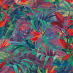 Grandeco Jungle Fever Paradise Flower Orange Wallpaper JF2301