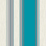 Crown Vymura Synergy Stripe Teal & Silver Wallpaper M0801