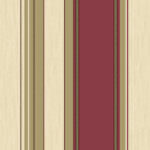 Crown Vymura Synergy Stripe Rich Red & Silver Wallpaper M0803