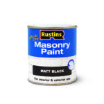 Rustins Quick Drying Masonry Paint 250ml BLACK