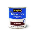 Rustins Quick Drying Masonry Paint 500ml RED