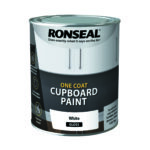 Ronseal One Coat Cupboard Melamine & MDF Paint 750ml White Gloss