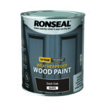 Ronseal 10 Year Weatherproof Wood Paint Gloss 750ml Dark Oak