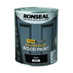 Ronseal 10 Year Weatherproof Wood Paint Gloss 750ml Black