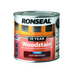 Ronseal 10 Year Woodstain Satin 250ml Deep Mahogany