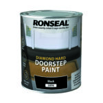 Ronseal Diamond Hard Doorstep Paint Hard Wearing Black 750ml