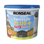 Ronseal Fence Life Plus Garden UV Potection Shed & Fence Paint 9L Charcoal Grey