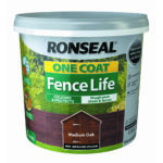 Ronseal One Coat Fence Life Shed & Fence Paint 5L Medium Oak