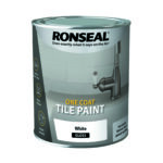 Ronseal One Coat Tile Paint Brilliant White Gloss 750ml