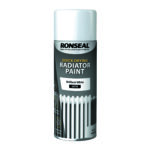 Ronseal Quick Dry Radiator Spray Paint Satin 400ml  White Aerosol