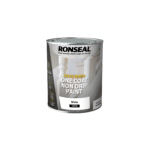 Ronseal One Coat Stays White Non Drip Paint Satin White 750ml