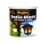 Rustins Quick Drying Satin Black 250ml