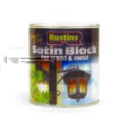 Rustins Quick Drying Satin Black 500ml