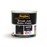 Rustins Quick Drying Small Job Satin Paint Black 250ML