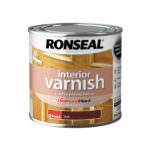 Ronseal 250ml Quick Dry Gloss Interior Varnish Teak